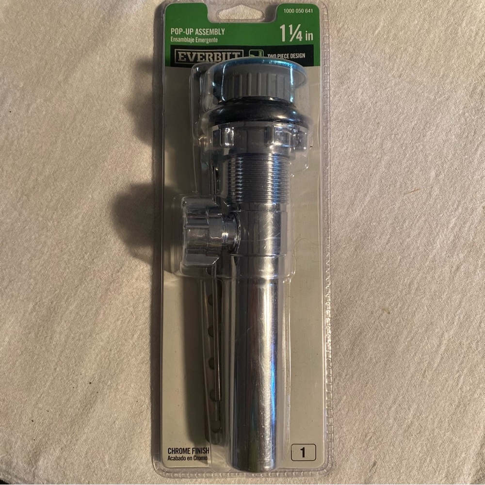 -Everbilt 1 1/4” Pop-Up Assembly Chrome Finish Item #1000 050 641
